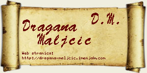 Dragana Maljčić vizit kartica